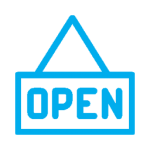 open sign